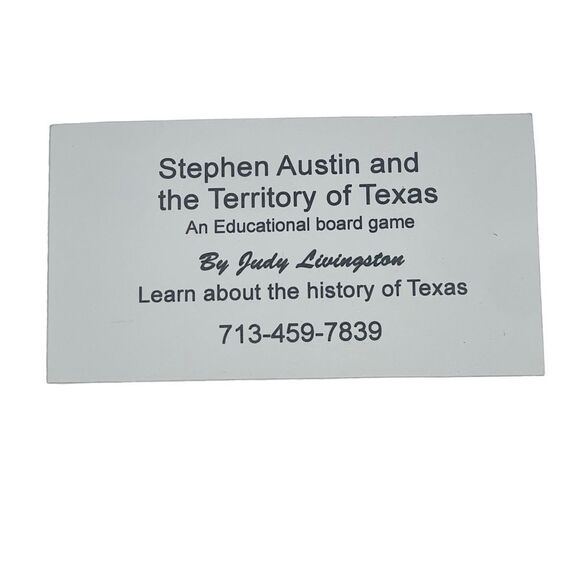 10/$25🦋 Texas Trivia Board Game - Stephen F. Austin & The Territory of Texas - Picture 16 of 16